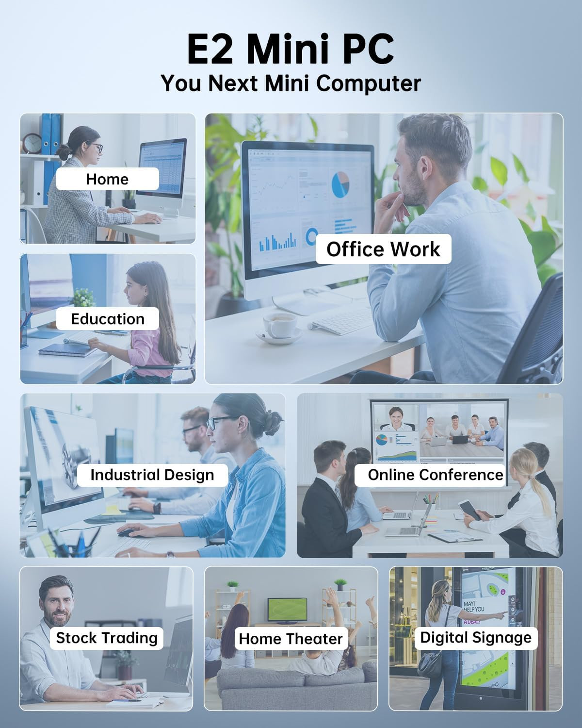 KAMRUI Essenx E2 Mini PC 16GB RAM 512GB SSD Dual 4K Output Alder Lake N97