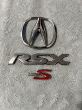 Genuine Oem 2002-2006 Acura Rsx Type S Rear Hatch Emblem Badge Set Chrome Red Genuine Oem 2002-2006 Acura Rsx Type S Rear Hatch Emblem Badge Set Chrome Red