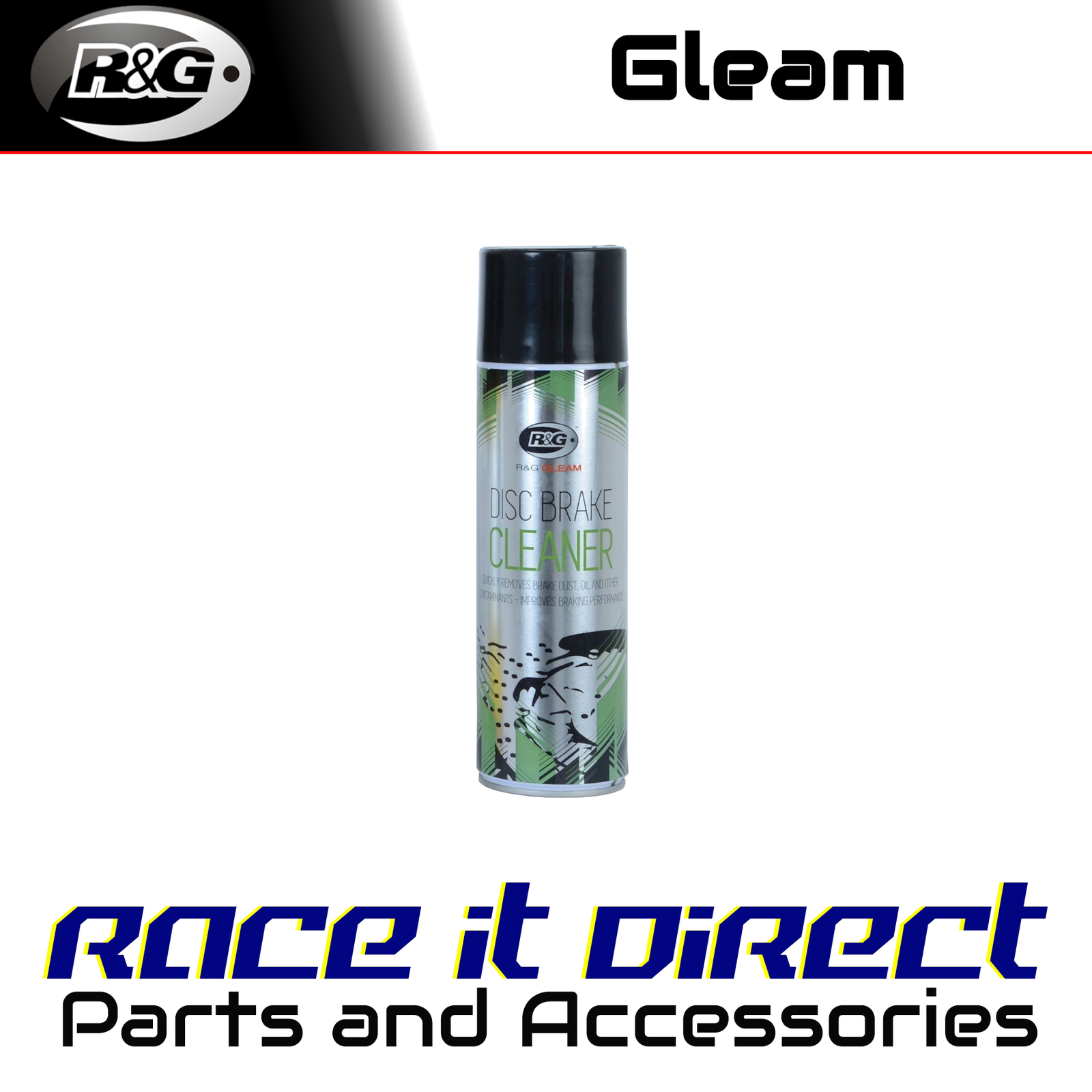 RGGLEAM12 R&G Gleam Disc Brake Cleaner 500ml R&G