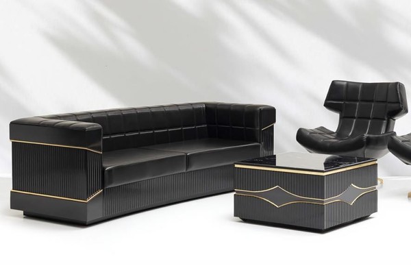 Zeitlos Sofas Dreisitzer Elegant Sessel Relax Couch Couchtisch 3+1 Sitzer-image
