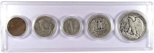 1935 Year Set 5 Coins in Circulated or Better Condition Collectible Gift Set - Picture 2 of 2