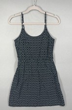 Old Navy Dress Womens Medium Black White Pullover Cami Spaghetti Knee High Waist