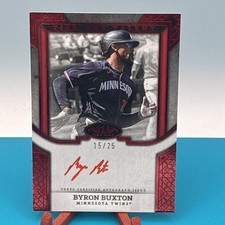 Byron Buxton Autograph /25  2025 Topps Tier One Baseball Card Twins Auto