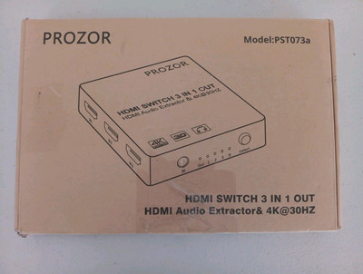 PROZOR HDMI Switch - 3 In 1 Out HDMI Audio Extractor & 4K@30 HZ