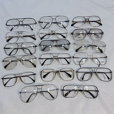 Lot 17 pair Vintage 80s Eyeglasses FRAMES ONLY Props Aviator Stetson Alfa Romeo