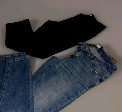 blendshe Jeans casual bluestone Gr.30 & H&M 7/8 Chino schwarz Gr.38 (40)