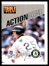 Royals vs Athletics 1993 Triple Play #23 MLB READ FREE SHIPPING AutographDen
