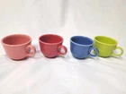 Fiestaware HLC Tea Coffee Mugs Set Of 4 Pink Red Blue Green