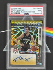 2021 Mosaic - Franz Wagner - Rookie Autograph BLACK GOLD 7/8 - PSA Mint 9