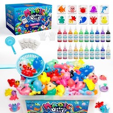 Kiditos Magic Water Elf Toy Kit   Squishies for Kids, 20 Gels  10 Molds, Mag...