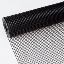 24"x50ft Black PVC Coated Hardware Cloth, 1/4" 21 Gauge Welded Wire Fence Roll