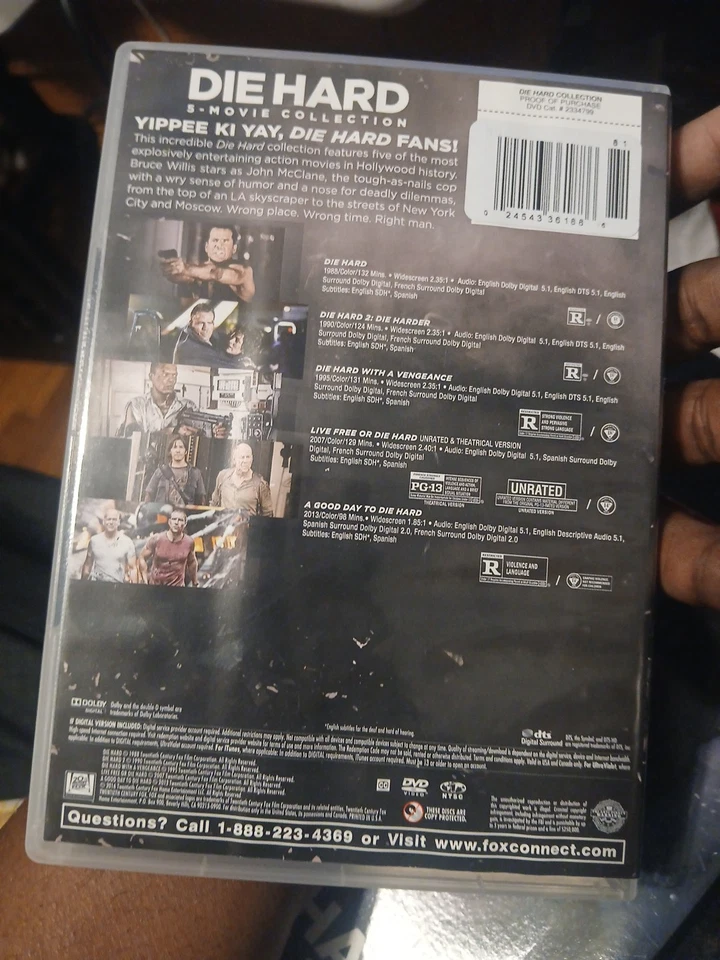 Die Hard 5-Movie Collection DVD Set 1988-2013 Bruce Willis - Image 3 of 4