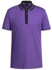 Hugo Boss Men Interlock Cotton Polo Shirt - Dark Purple
