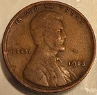 1913 P Lincoln Wheat Penny! Good Condition But You Be The Judge! 112 Years Old!