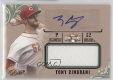 2014 Triple Threads Unity Jumbo Relics Emerald 32/50 Tony Cingrani Auto 3j2