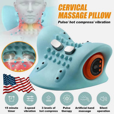 Neck Massager 2025, Neck and Shoulder Relaxer with Heat 3 Modes Portable Pillow/