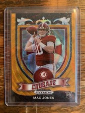 MAC JONES RC 2021 PANINI PRIZM DRAFT PICKS CRUSADE ORANGE WAVE /75 SP Rookie