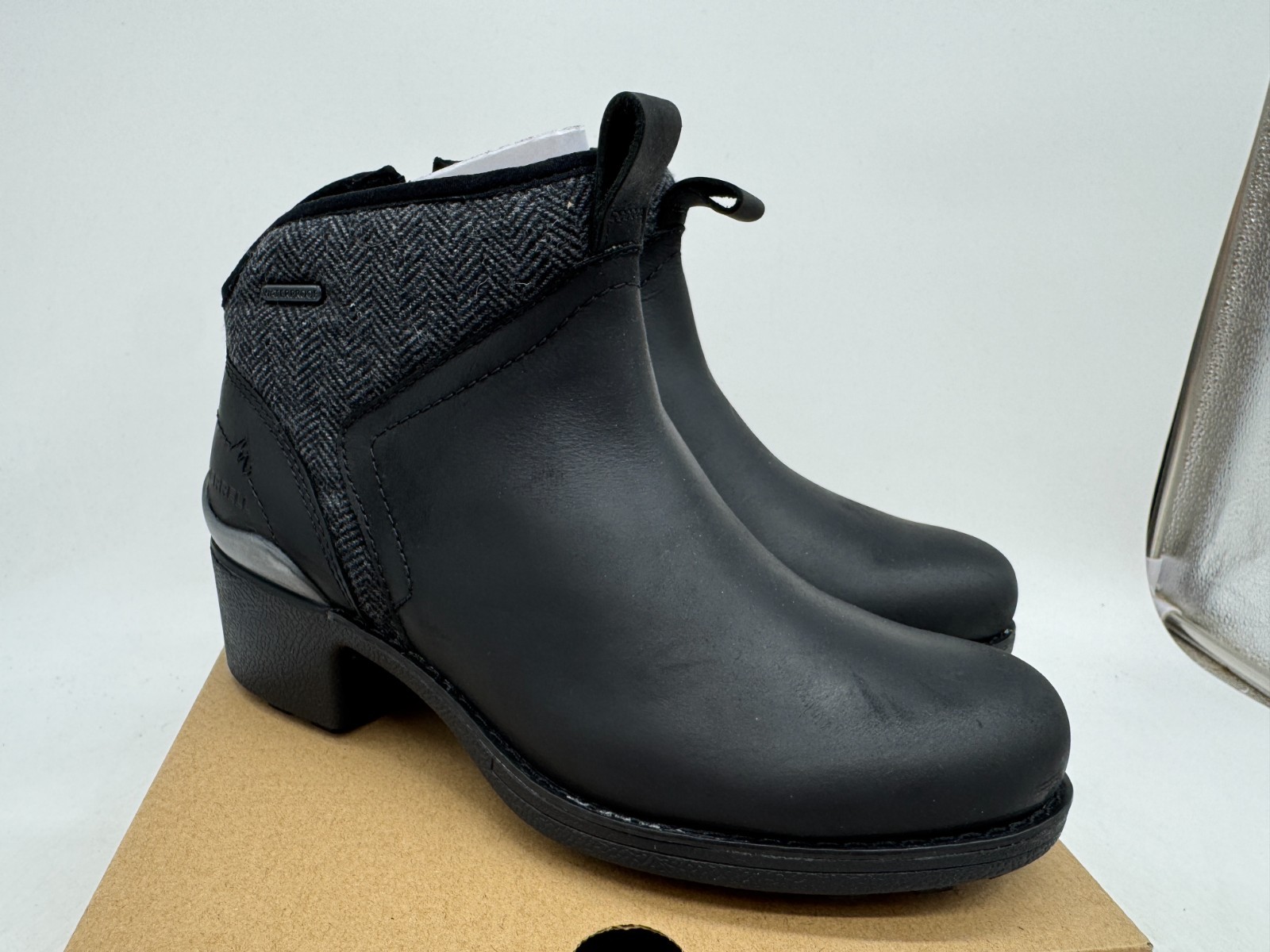 Stivali Merrell Chateau II Mid Pull donna pelle nera punta tonda casual 10 5