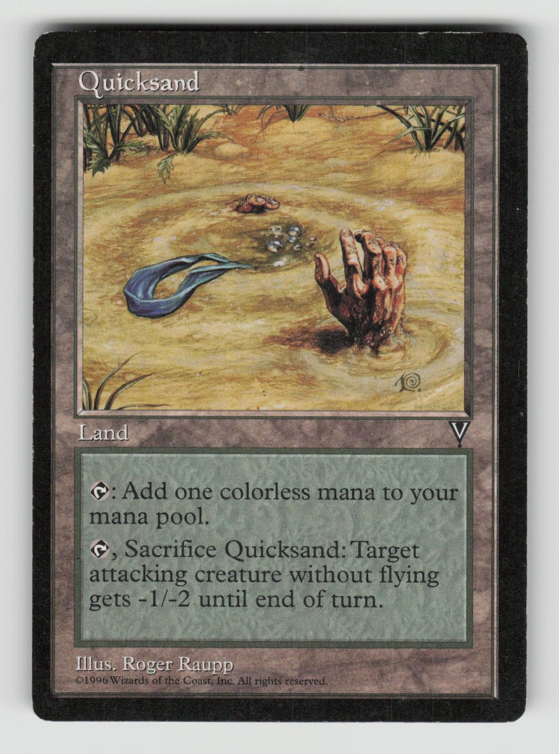 Quicksand Uncommon Visions Magic: The Gathering Moderately Played