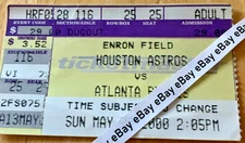 Houston Astros vs. Atlanta Braves MAY 28, 2000 Ticket Stub Enron Field