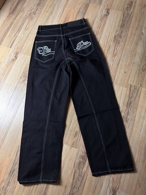 6pm Sixpm Center Seam Denim Black Raw Pants Jogger Jeans NEW - Baggy, Size 36