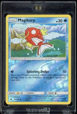 2017 Pokemon TCG SM Burning Shadows Magikarp Reverse Holo Card #32/147