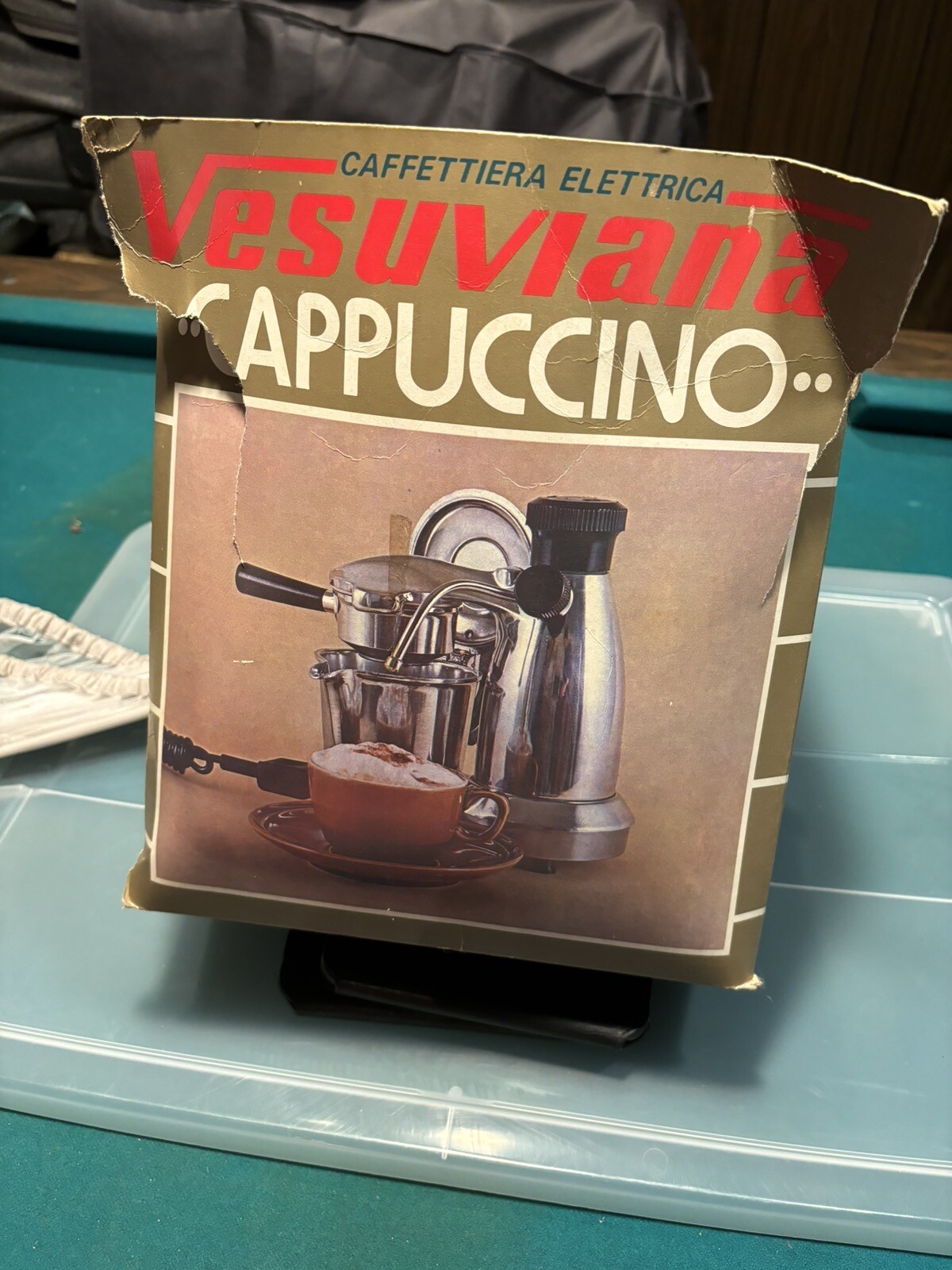 Italian VESUVIANA Electric Stovetop Vintage Cappuccino Espresso, Coffee
