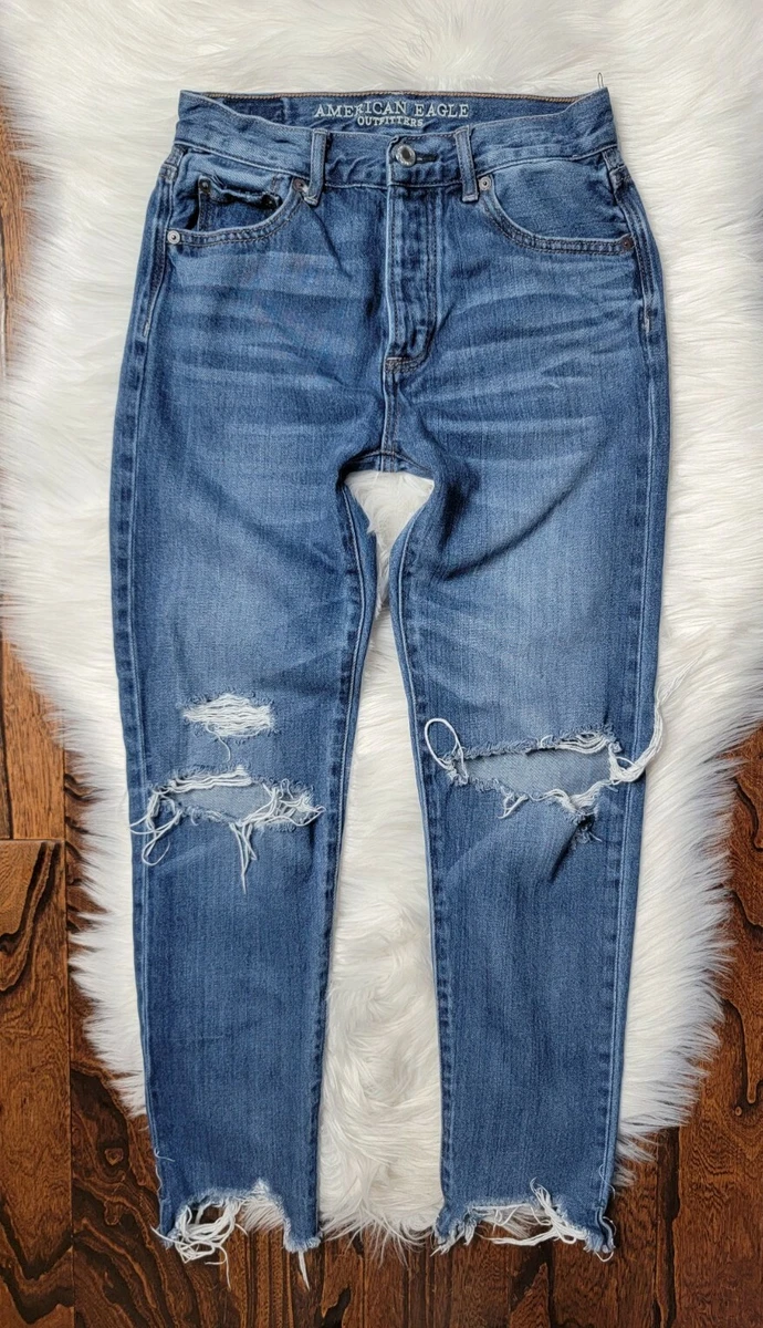 High waisted girlfriend jeans american eagle sales