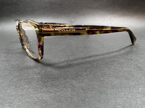 Coach HC 6065 5287 Confetti Light Brown Plastic Rectangle Eyeglasses 51-17-135 - Picture 6 of 8