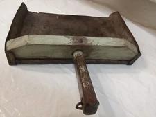 Primitive Farmhouse Handmade Wood Metal Dust Pan Folk Art Scoop