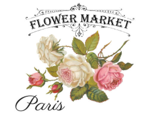 Vintage French Advertising Labels Roses Transfers Flower Market Decals ...