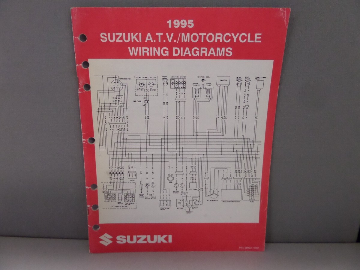 Suzuki Factory 1995 ATV & Motorcycle Wiring Diagrams Manual 99923