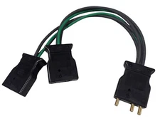 Stage Pin Splitter Assembly 100A Male (2) 100A Female Hubbell 100A/125V