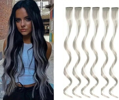 1-8 x Clip In Extension Capelli Lunghi Evidenzia Strisce - Colorate 🌸Affare🌸 - Foto 28 di 74