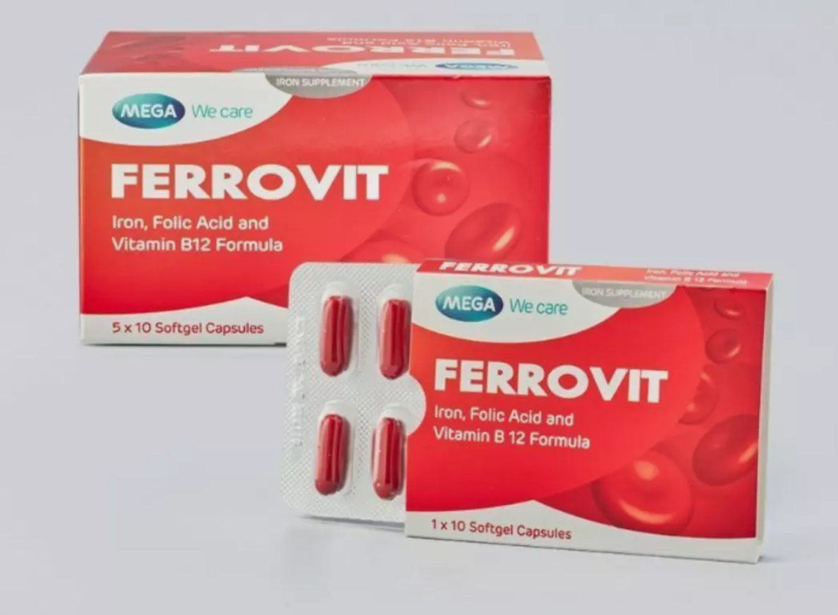 b12 injections and iron tablets 2 X Mega WeCare FERROVIT Iron, Folic acid Vitamin B 12 Formula 50 Capsules sparse lashes