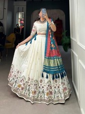 TRADITIONAL KHADI COTTON LEHENGA CHOLI WITH DUPATTA FOR WEDDING AND PARTY WEAR