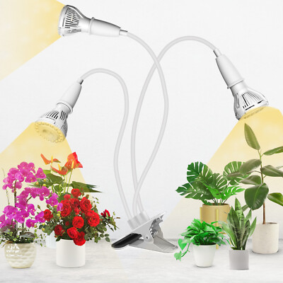 30W LED Plant Grow Light 3 Head Full Spectrum Indoor Sunlike Veg Grow Lamp SANSI