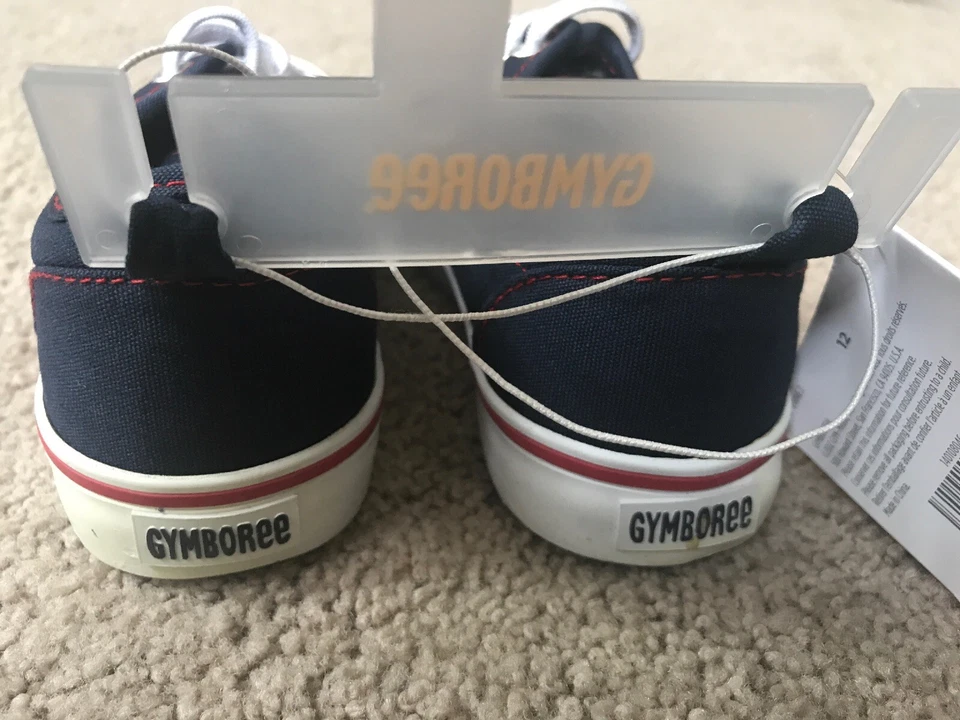 Nuevo con etiquetas Zapatos Gymboree Azul Rojo Lona Niño 13 Foto 3 de 3