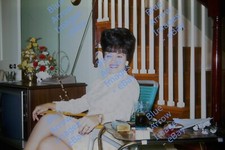 1969 35mm Slide Woman Sporting Mid-Century Fashionable Hair Style  #2460