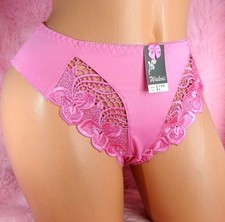 VTG style stunning LACY Nylon sissy high cut bikini panties S L XL many colors