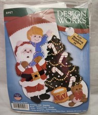 Design Works Reach For The Star Christmas Stocking 16" Felt Stocking Kit 5057