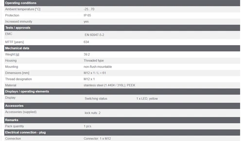 IFM KF5002 Capacitive Sensor Threaded Type 10...36 DC PNP New 1PCS - Picture 3 of 3