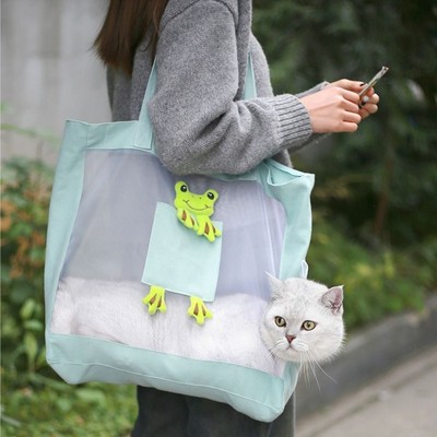 Leinwand Katzen-Umhängetasche Atmungsaktiv Pet Messenger Tasche  Hund