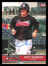 2012 Great Lakes Loons SCOTT SCHEBLER Signed Card autograph auto DODGERS REDS