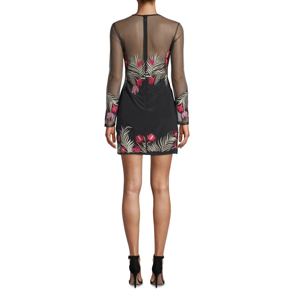 Nicole miller blossom mesh clearance dress