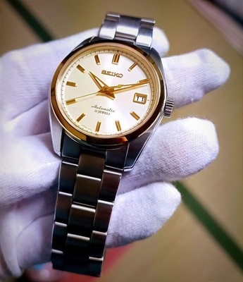 SEIKO MECHANICAL SARB070 AUTOMATIC WHITE DIAL ANALOG WATCH SILVER