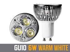 2x 6W GU10 LED Coloured Dimmable Spot Light Bulbs, Red Green Blue 3000K 6000K