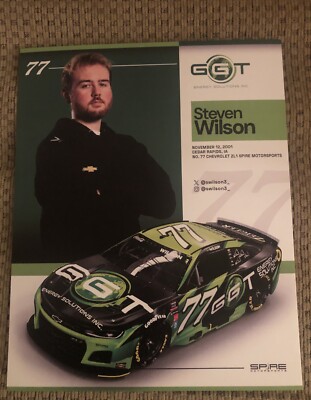 Nascar IRacing Series Driver #77 Steven Wilson 2025 Postcard