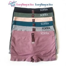 Women Soft Stretch Seamless Sports Boyshort Boxer Panty Underwear Free One Size