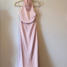 Keepsake The Label Women's Size XL 14 Manor Midi Dress Blush Pink Cowl Back NWT
